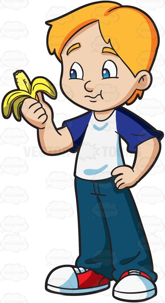 558x1024 A Boy Eating A Banana