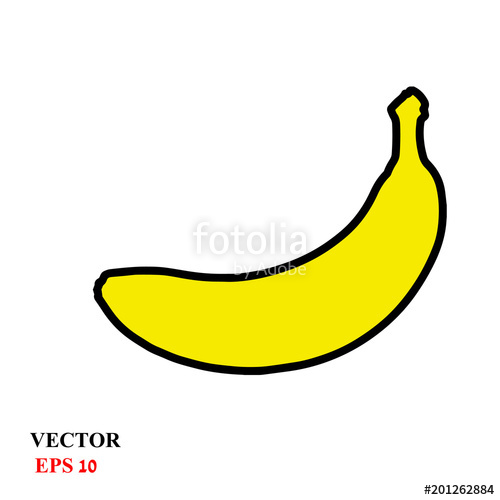 500x500 Simple Drawing Of A Banana Vector Illustration Stock Image