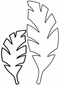 236x333 Tropical Leaf Outline Banana Leaf Pattern Use The Printable