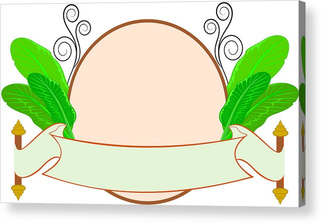 642x448 Banana Leaf With Thai Style Label Acrylic Print