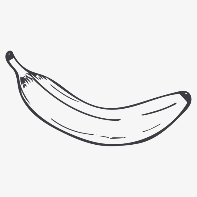 Banana Line Drawing Free download on ClipArtMag
