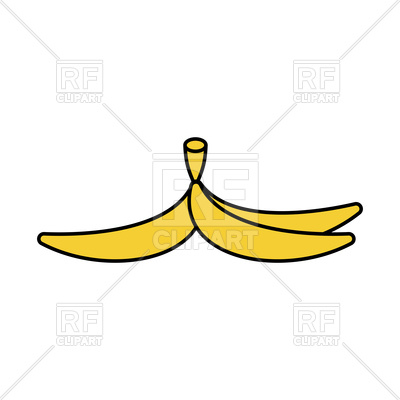 400x400 Banana Peel On White Background Vector Image Of Food And Beverages