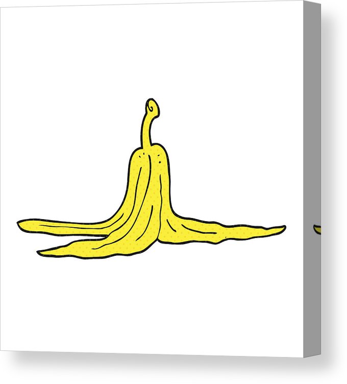 680x752 Cartoon Banana Peel Canvas Print Canvas Art