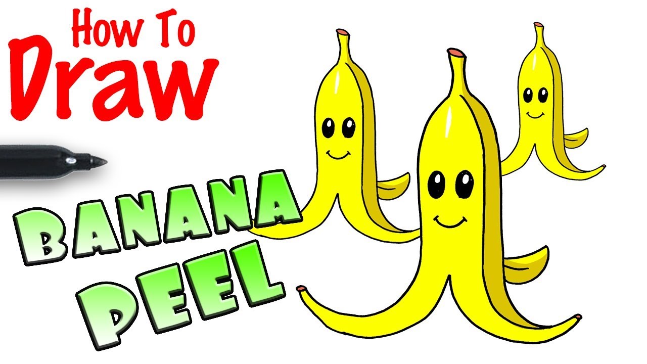 1280x720 How To Draw Banana Peel Super Mario Kart