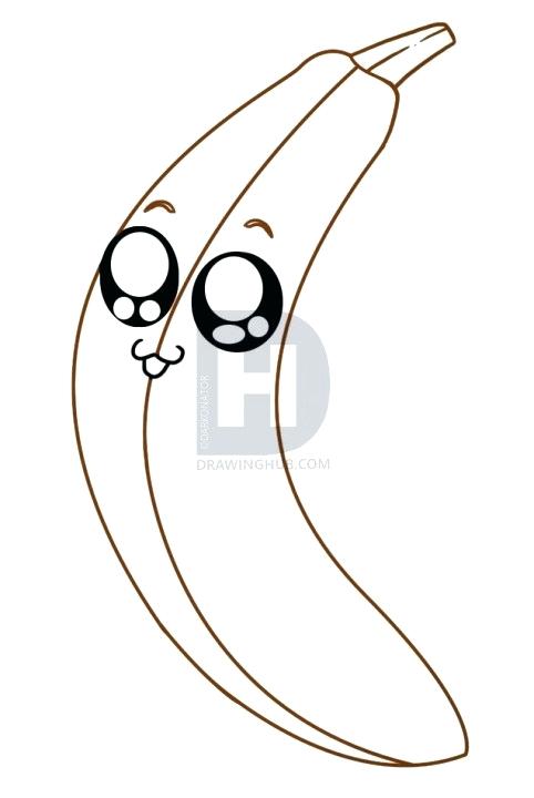 482x720 drawing of banana refining the shape of the banana drawing banana