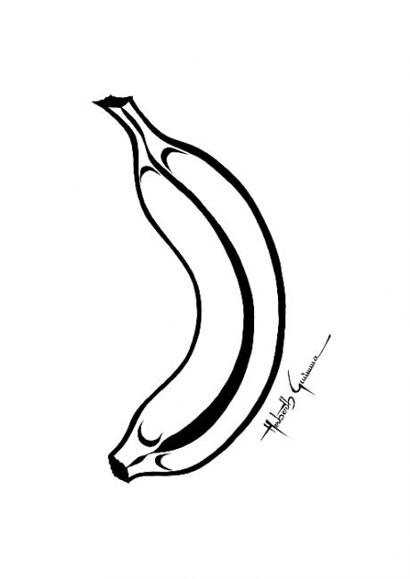 460x650 Banana Drawing
