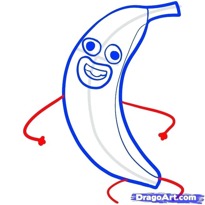 654x654 How To Draw A Banna Draw Banana Tree Easy
