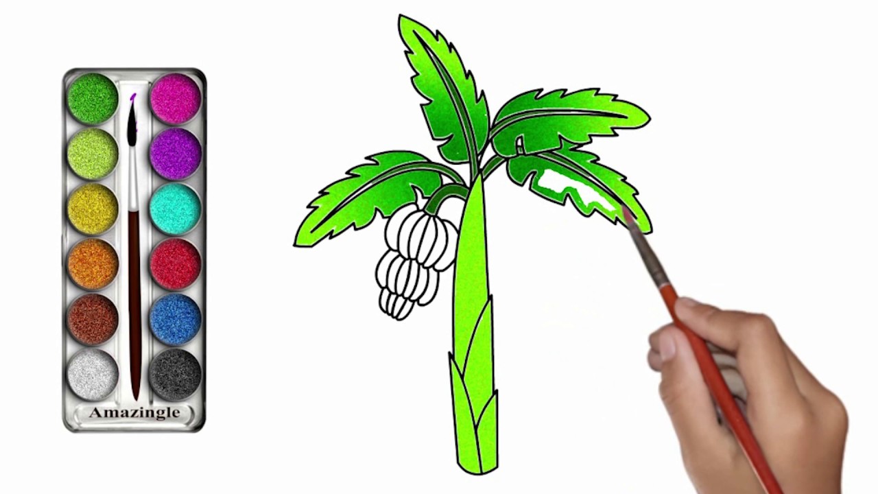 1280x720 Banana Tree Coloring
