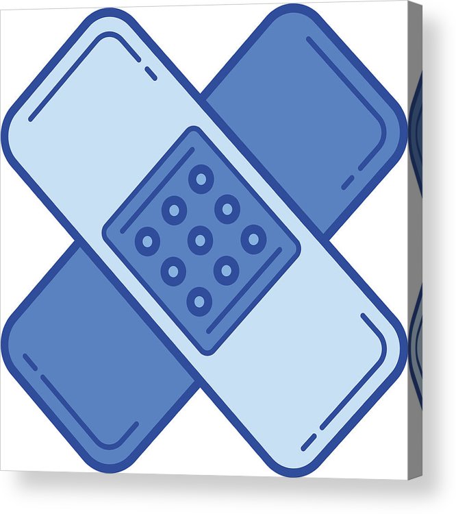 666x750 Band Aid Line Icon Acrylic Print