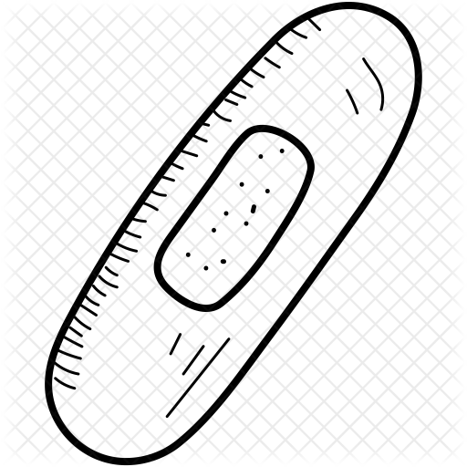 512x512 Band Aid Icon Of Doodle Style