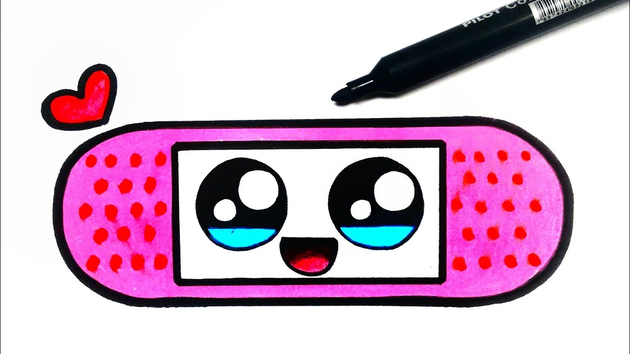 1280x720 How To Draw A Cute Band Aid