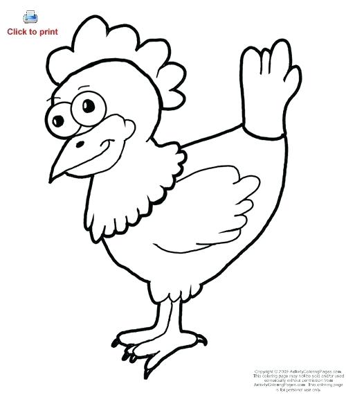 500x570 Chicken Coloring Pages Baby Chick Singing