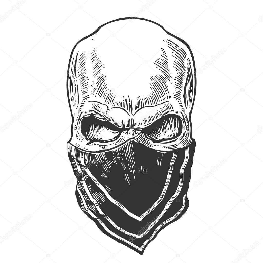 1024x1024 skull with bandana drawing drawing shit in bandana
