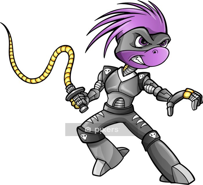 700x639 Alien Cyborg Ninja Bandit Warrior Soldier Vector Art Wall Decal