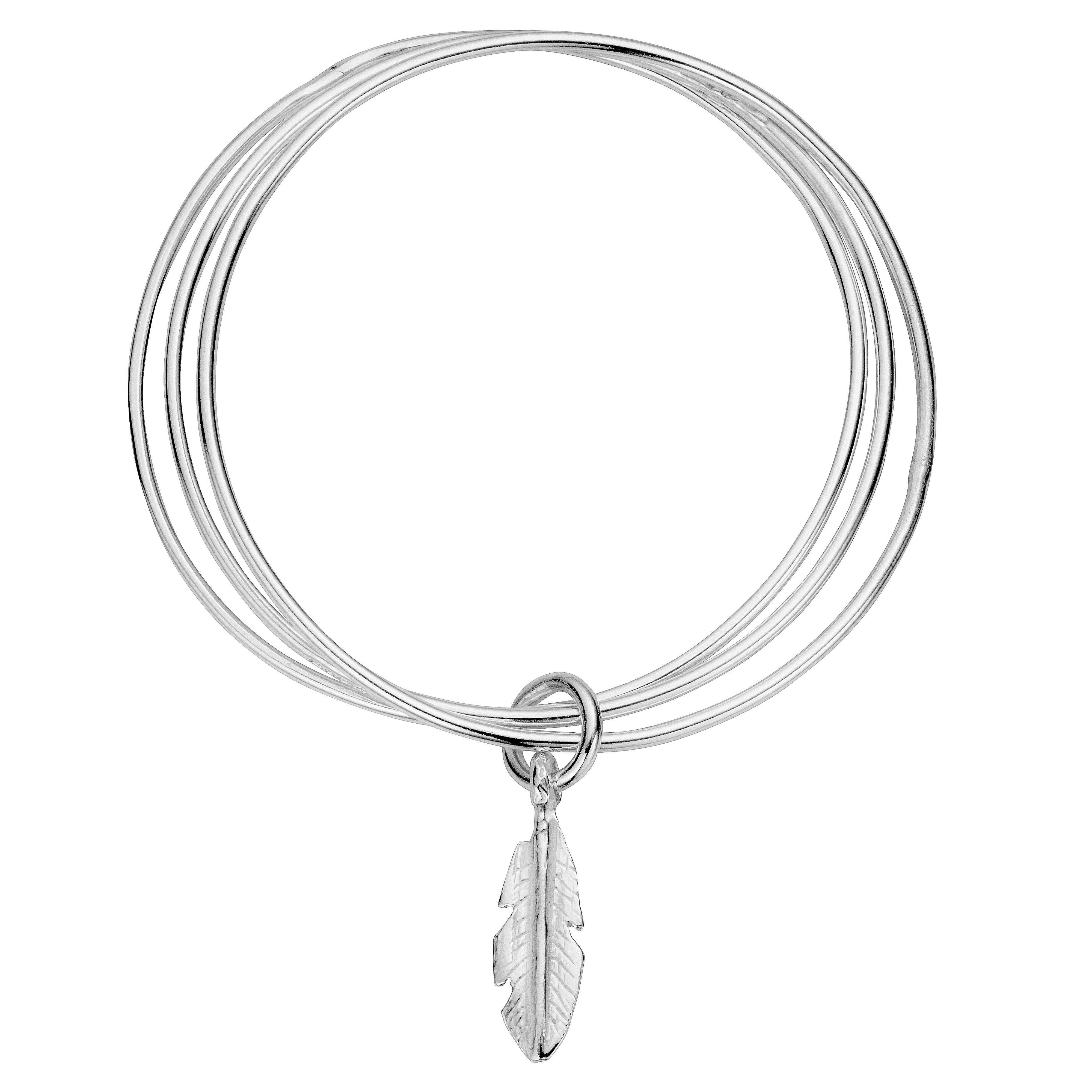 4000x3999 silver midi feather trio bangles