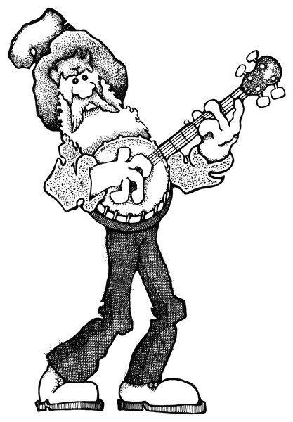 417x600 Banjo Man Art