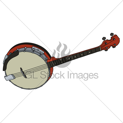 500x500 red four strings banjo gl stock images
