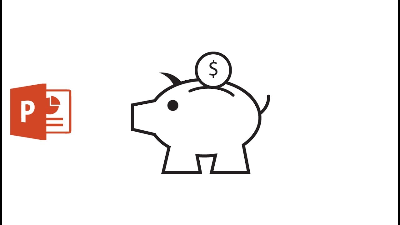 1280x720 Draw A Piggy Bank Icon In Microsoft Powerpoint