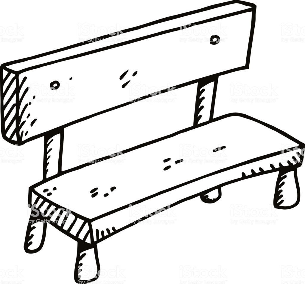 1024x951 hand drawing park bench vector parkbank clipart