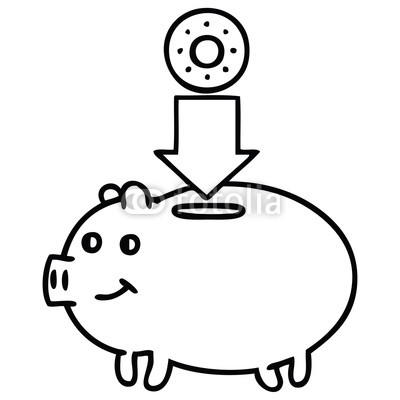 400x400 Line Drawing Cartoon Piggy Bank Buy Photos Ap Images Detailview