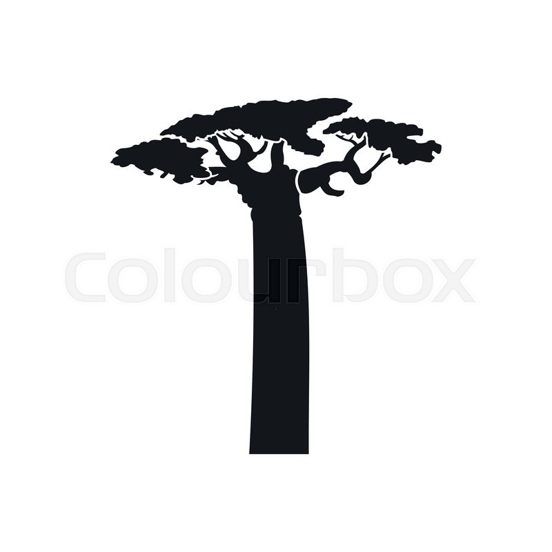 800x800 Baobab Tree Icon In Simple Style Stock Vector Colourbox