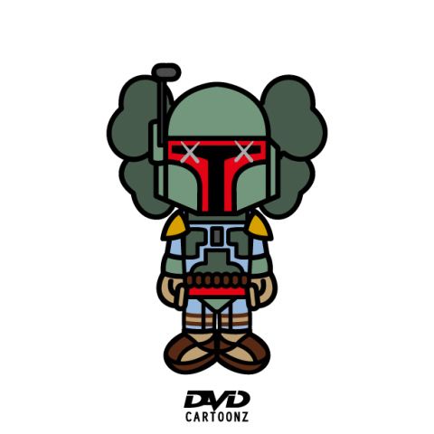 480x480 Boba Fett X Kaws X Bape Custom Bape Characters Art, Dope Art