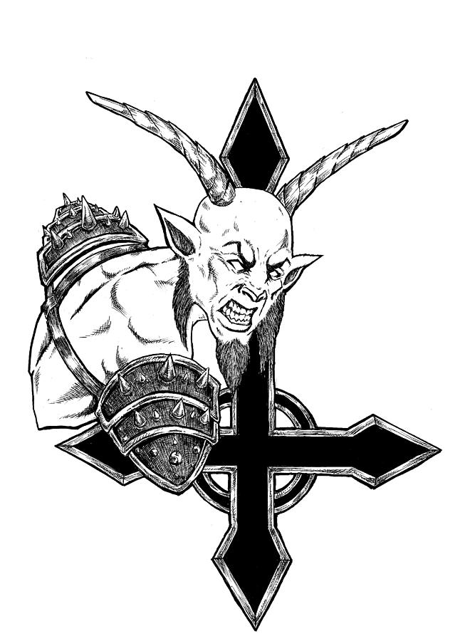 660x900 Goatlord Of The Cross Drawing