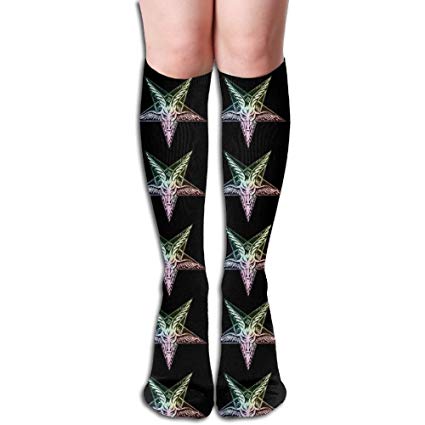 425x425 unisex baphomet satanic goat drawing compression socks