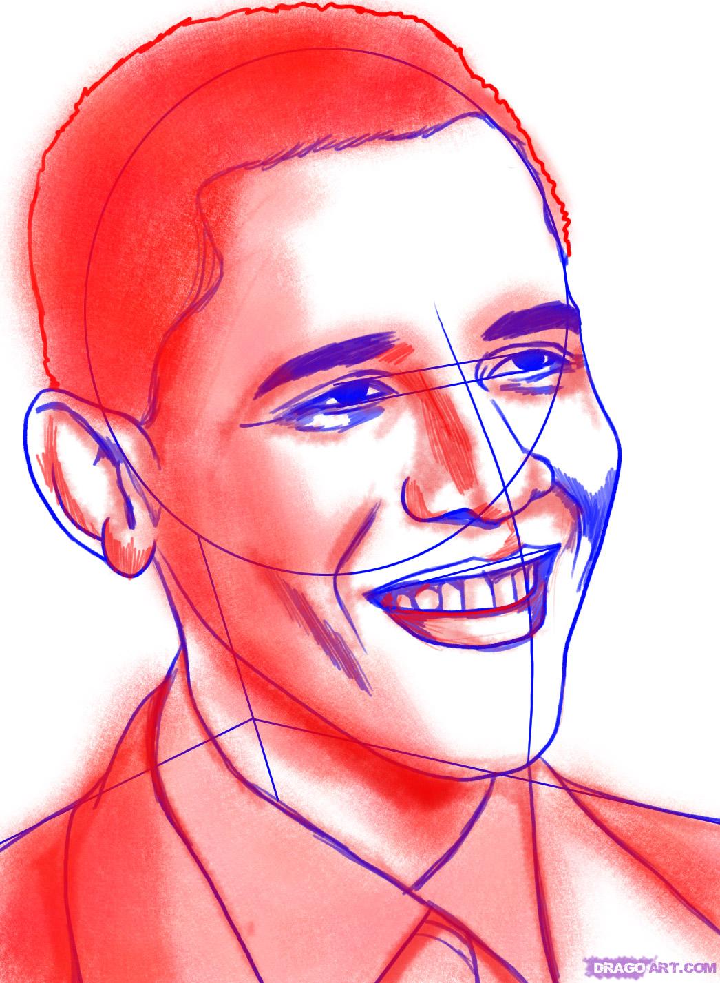 1046x1427 Step How To Draw Barack Obama