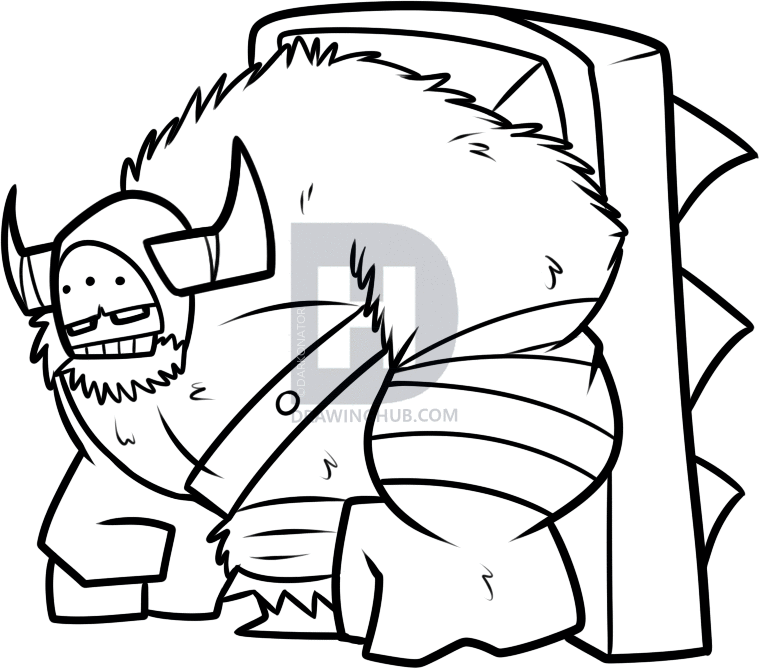 759x669 how to draw the barbarian boss from castle crashers, step
