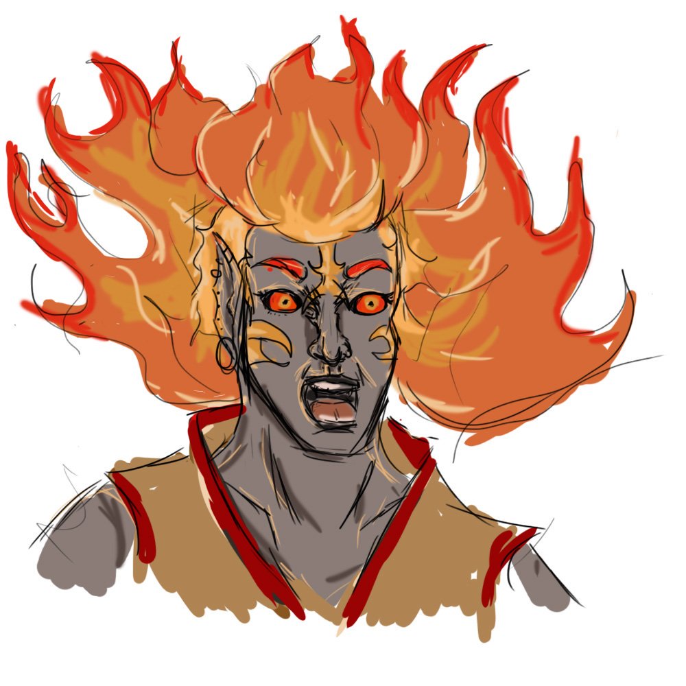 1000x1000 i drew my fire genasi barbarian beacon because i wanted