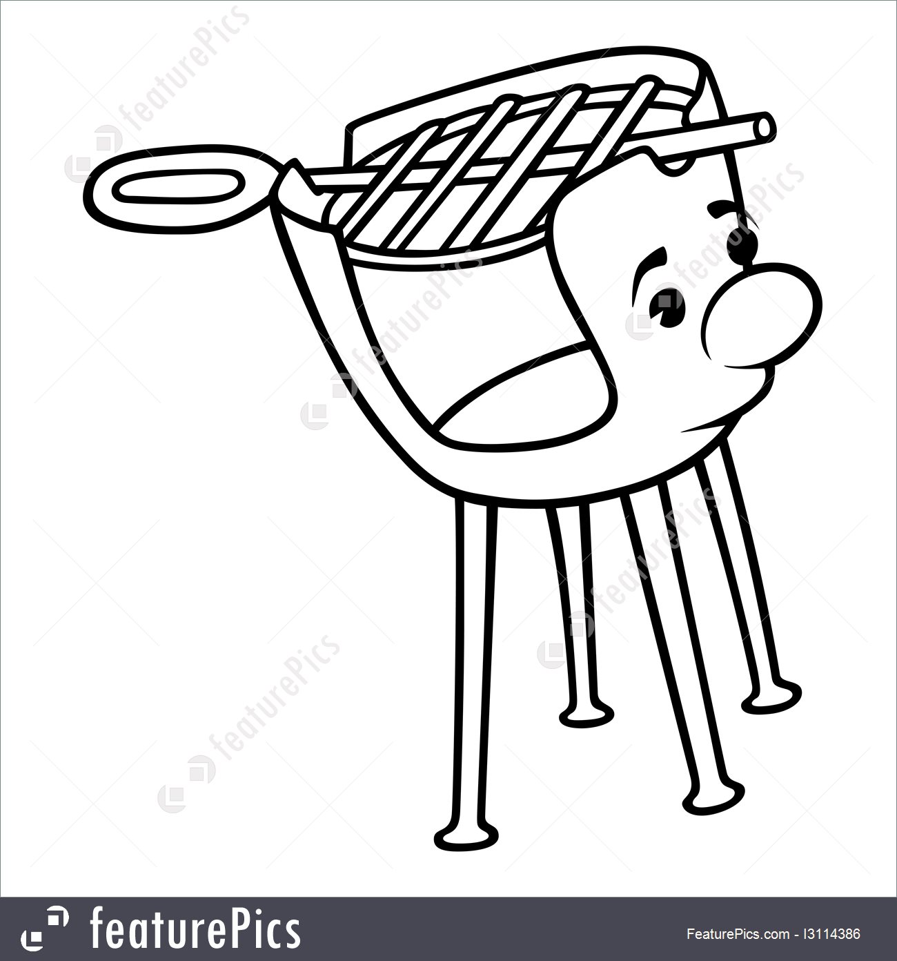 1300x1392 Barbecue Grill Illustration