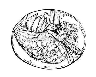 400x320 Isolated Detail Vintage Hand Drawn Food Sketch Illustration
