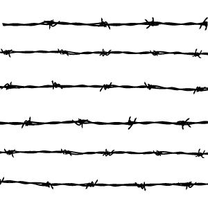 300x300 Barbed Wire Clipart Drawing