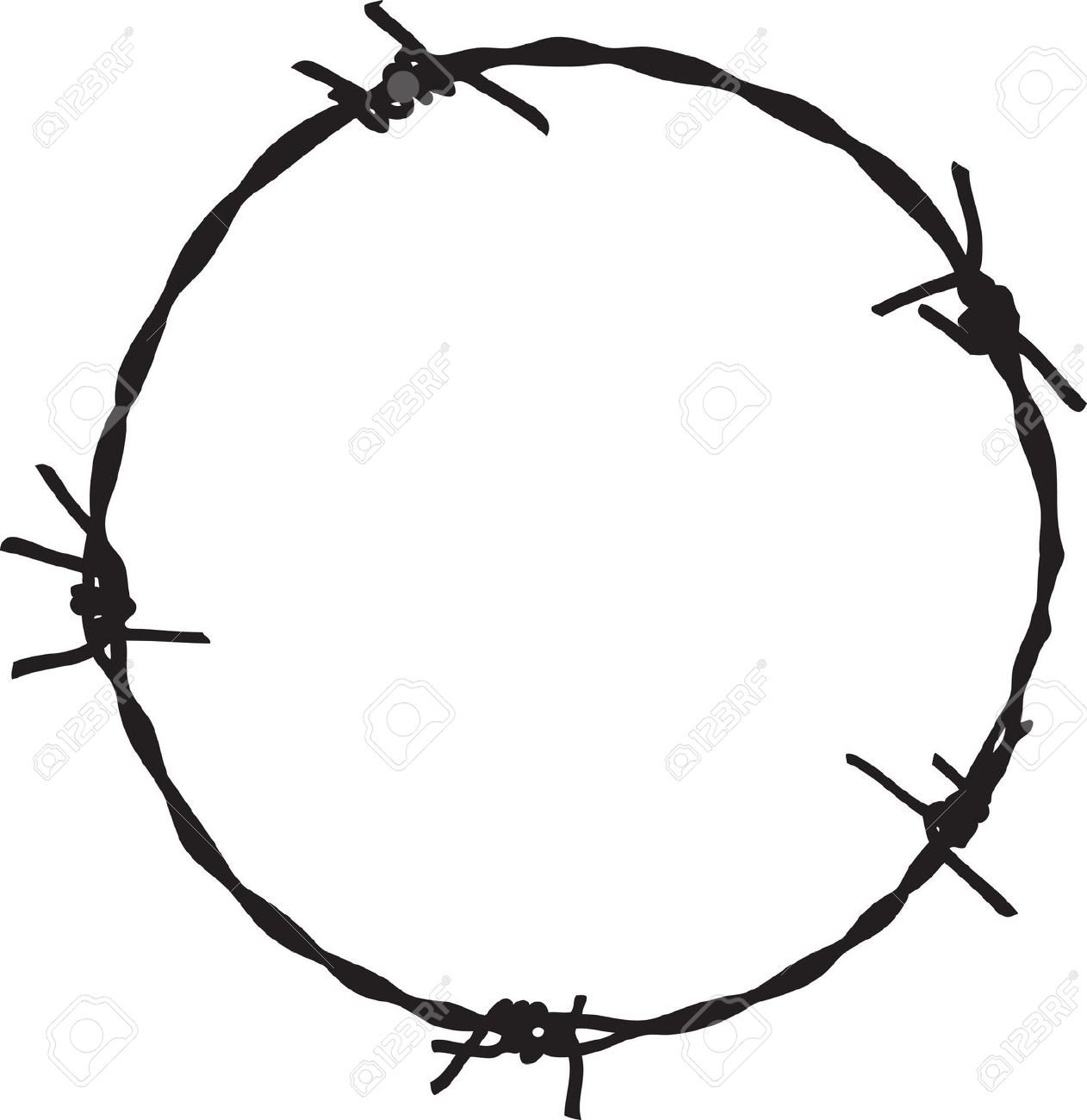 1262x1300 Barbed Wire Circle Clipart