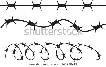 450x286 Bob Wire Fence Clipart