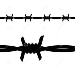 300x300 Stock Illustration Hand Drawn Fence With Barbed Lazttweet