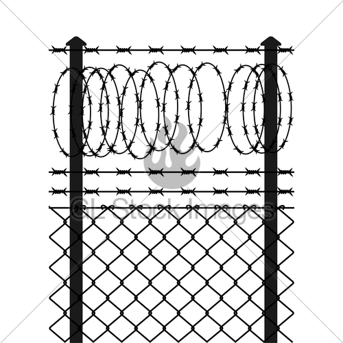 Barbed Wire Fence Drawing | Free download on ClipArtMag