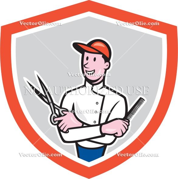 586x590 Artwork Barber Cartoon Comb Crest Cutter Graphics Hair Cartoon