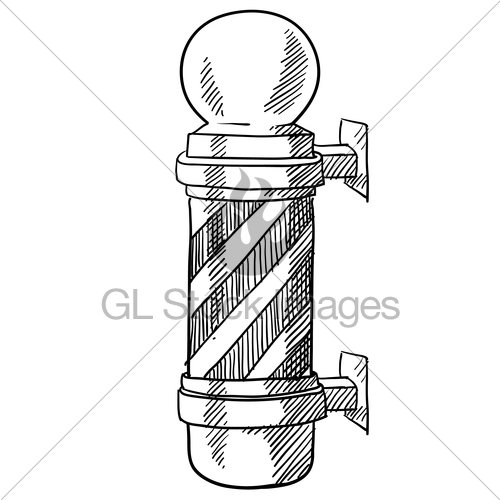 500x500 Barber Pole Sketch Gl Stock Images