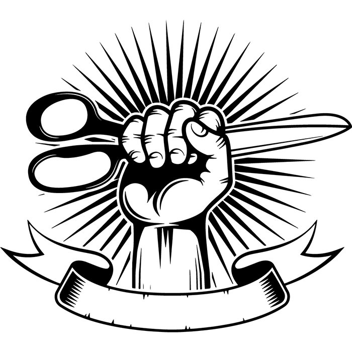 700x700 Hairstylist Logo Hand Holding Scissors Comb Salon Barber Etsy