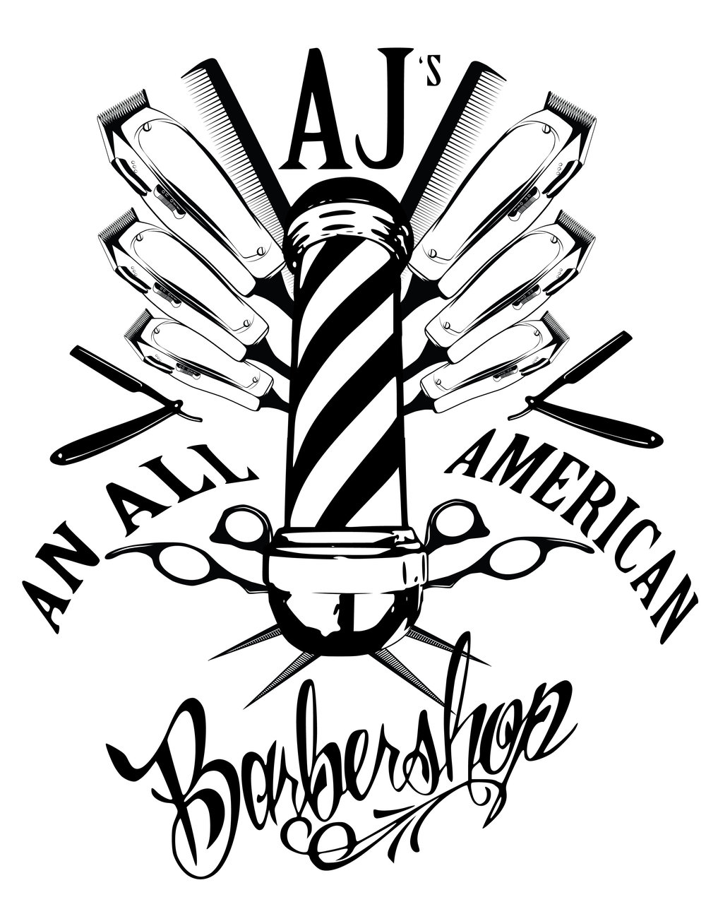 1000x1294 Aj's All American Barbershop