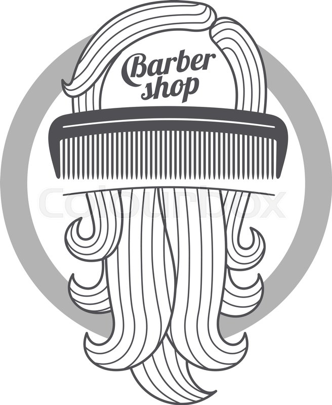 656x800 Barber Shop Logo Templates Hair, Stock Vector Colourbox