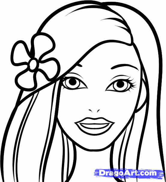 553x605 How To Draw Barbie Easy, Step