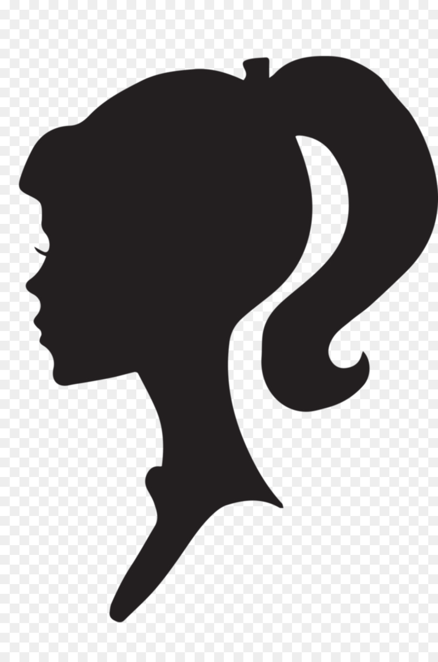 900x1360 Barbie, Silhouette, Drawing, Transparent Png Image Clipart Free