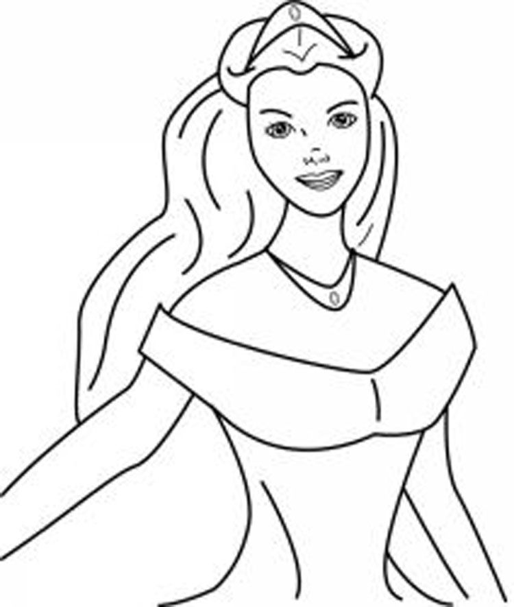 750x885 Easy Simple Barbie Coloring Pages For Toddlers Coloring Pages