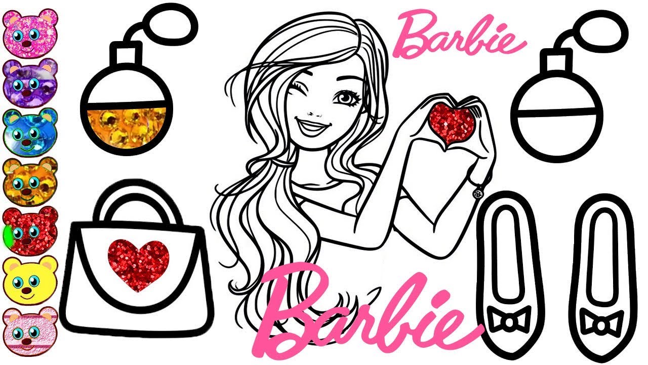1280x720 Barbie Valentine Set Coloring Pagesdrawing And Coloring Baby Doll