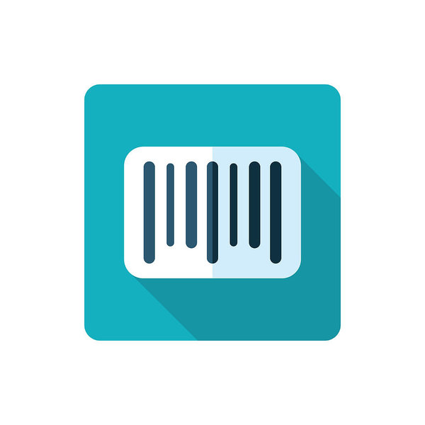 600x600 Barcode Vector Icon Art Print