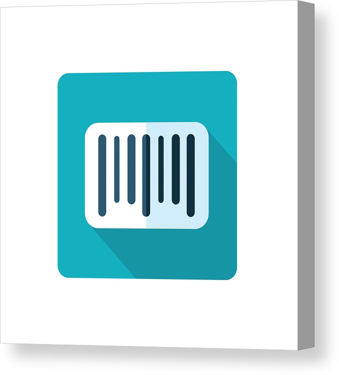 678x750 Barcode Vector Icon Canvas Print Canvas Art