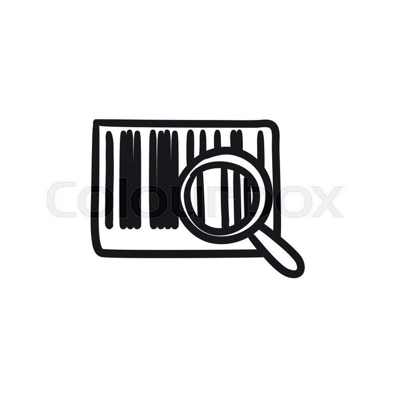 800x800 Magnifying Glass And Barcode Vector Stock Vector Colourbox